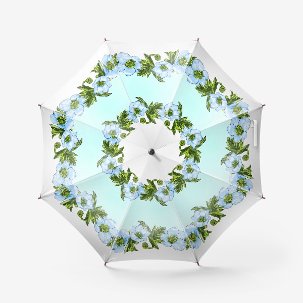 Зонт «Голубые анемоны»