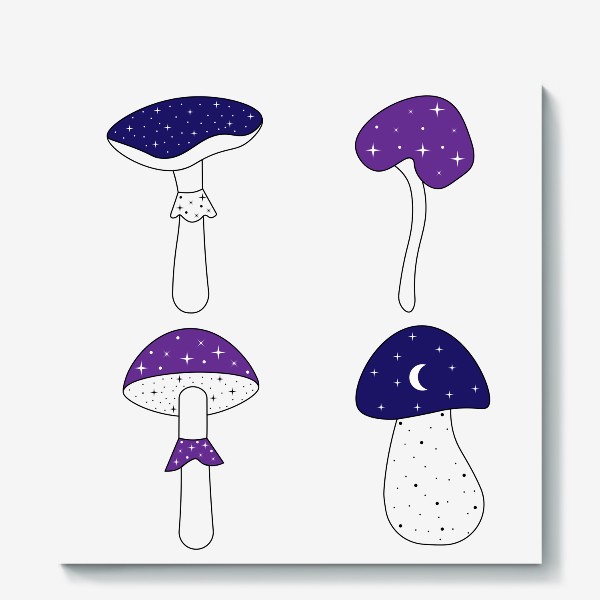 Холст «Космические грибы »