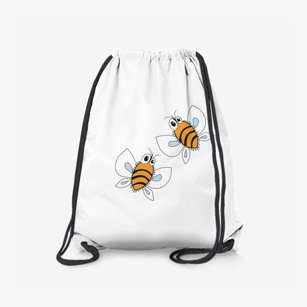 Рюкзак «Пчёлы. Смешные пчёлы,летний принт.»