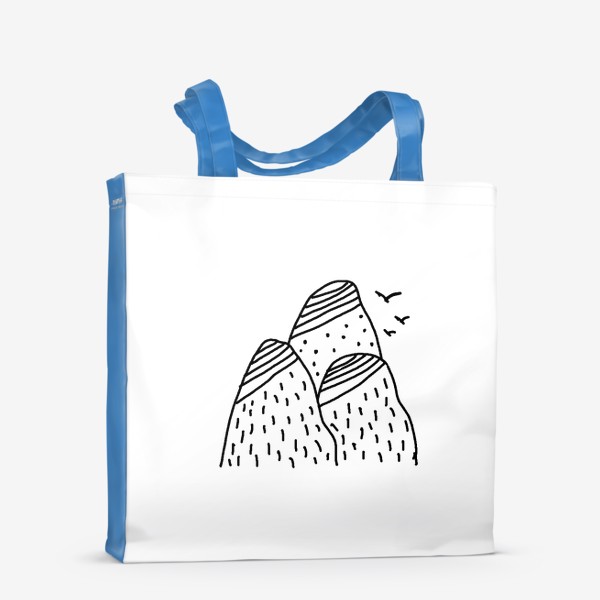 Сумка-шоппер «Три горы и птицы»