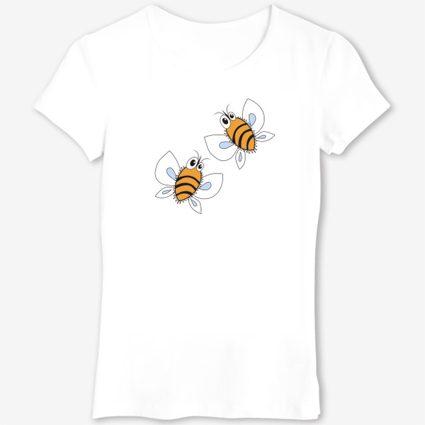 Футболка «Пчёлы. Смешные пчёлы,летний принт.»