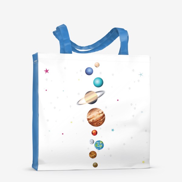 Сумка-шоппер «Парад планет солнечной системы картун»