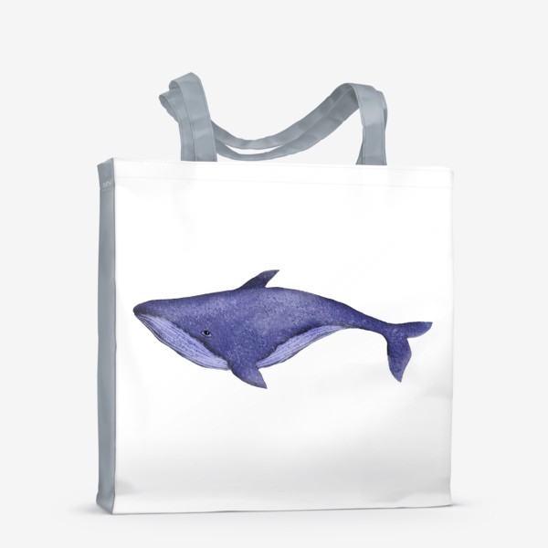 Сумка-шоппер «Синий кит. Акварель»