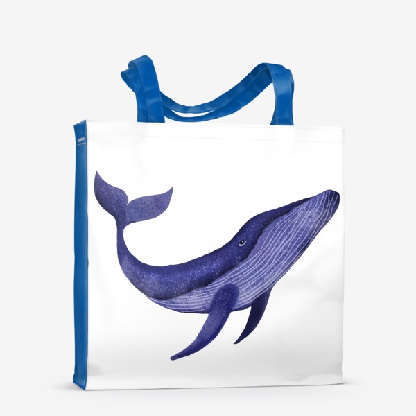 Сумка-шоппер «Синий кит. Акварель.»