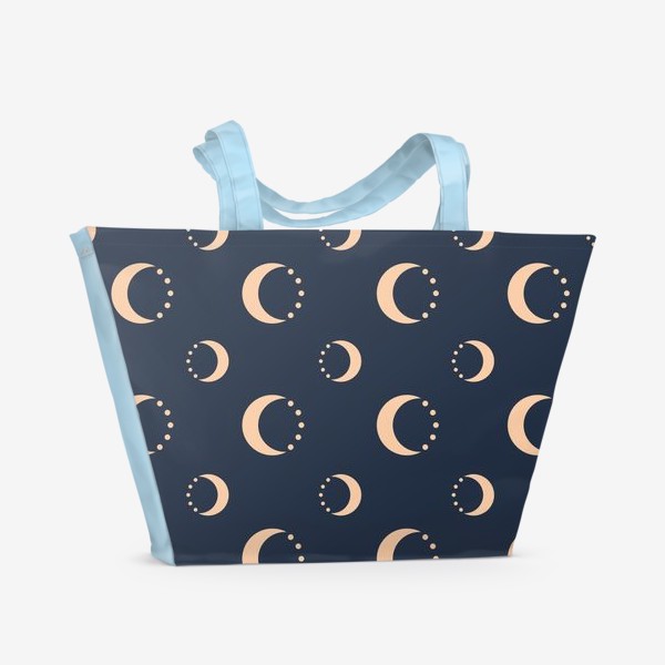Пляжная сумка «Луна, солнце, звезды. Паттерн»