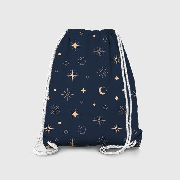 Рюкзак «Звезды, солнце, луна, космос. Паттерн»