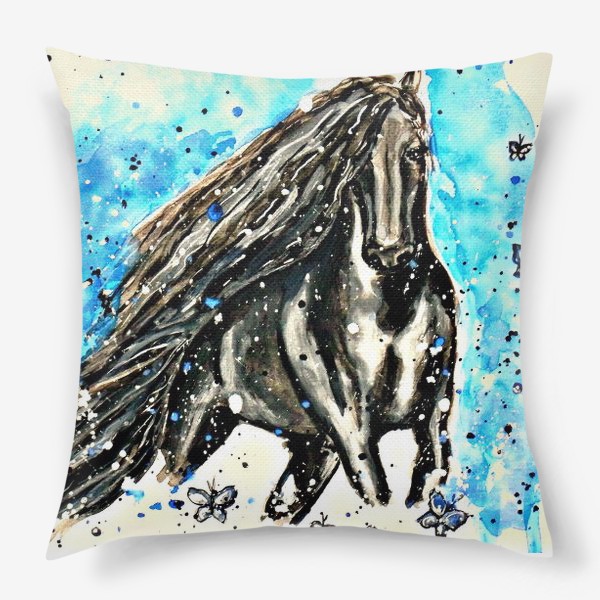 Подушка «Черная лошадь»