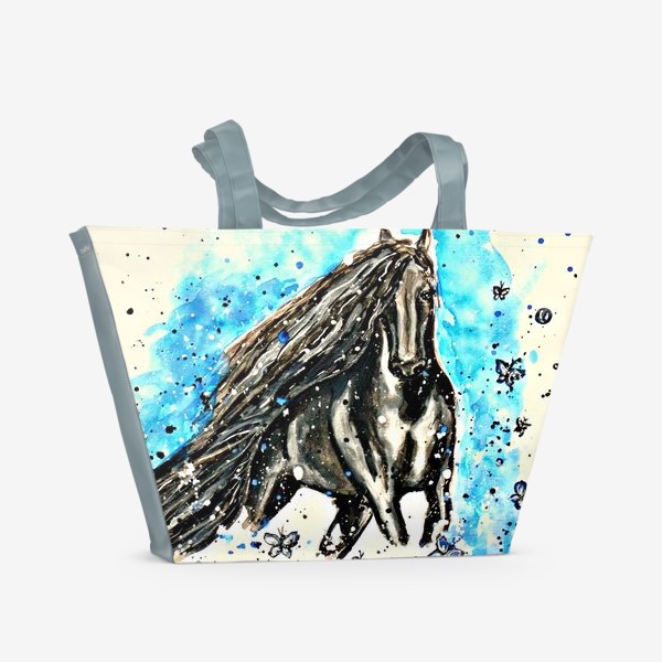 Пляжная сумка «Черная лошадь»