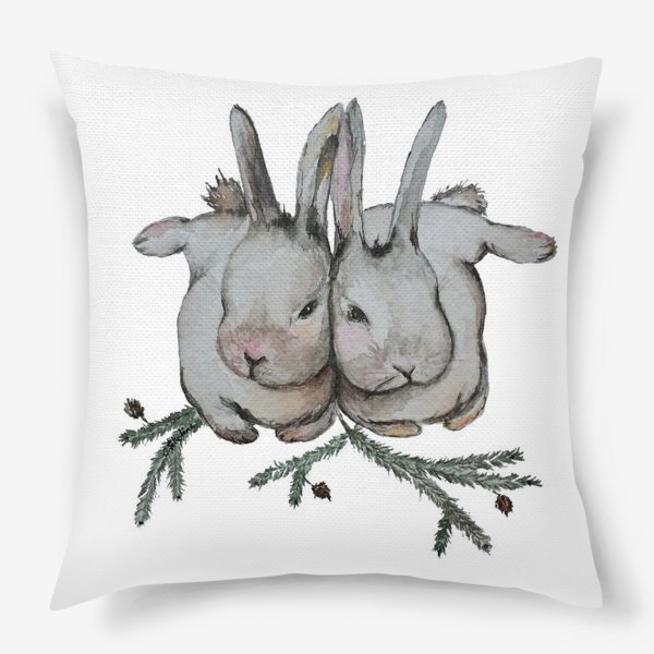 Подушка «Нежность. Кролики»