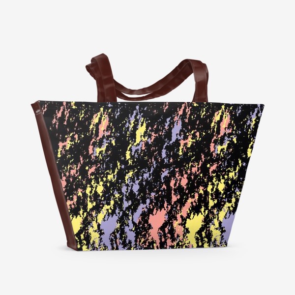 Пляжная сумка «цветная абстракция брызгами»
