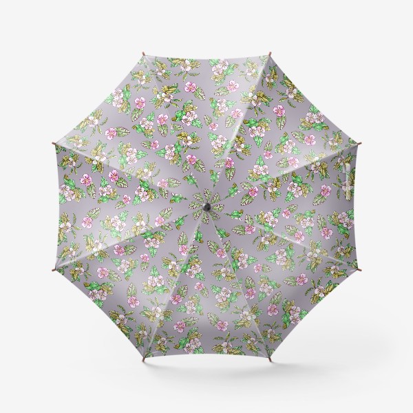 Зонт «Яблони цветут. Паттерн.»