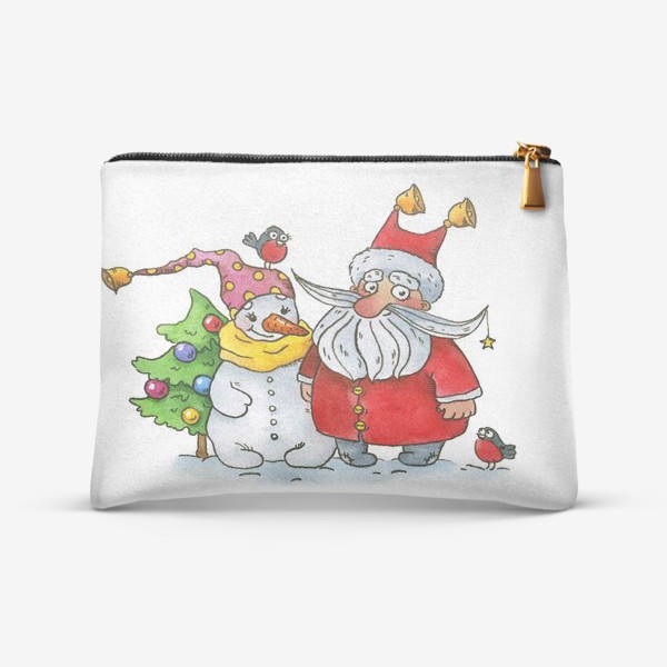 Косметичка «Дед Мороз и Снеговик»