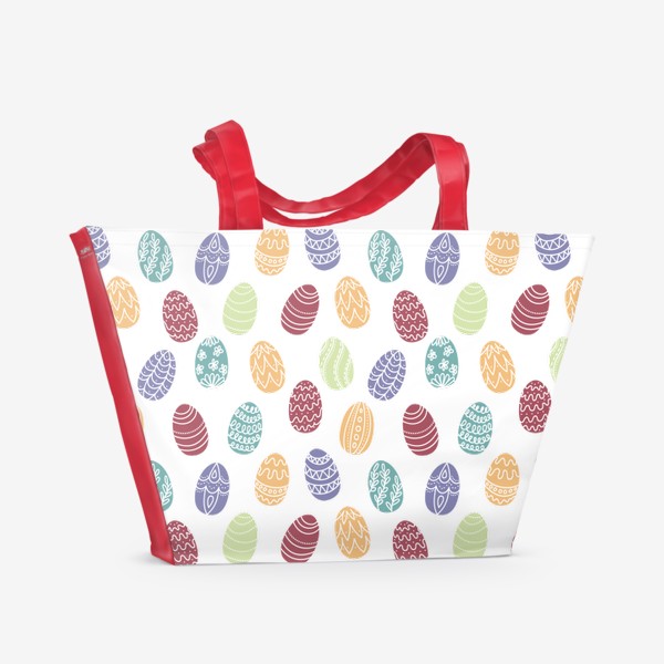 Пляжная сумка «Пасхальные яйца. Паттерн»