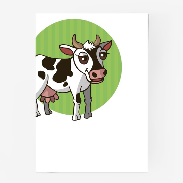 Постер «иллюстрация корова»