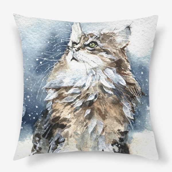 Подушка «Снежный кот»