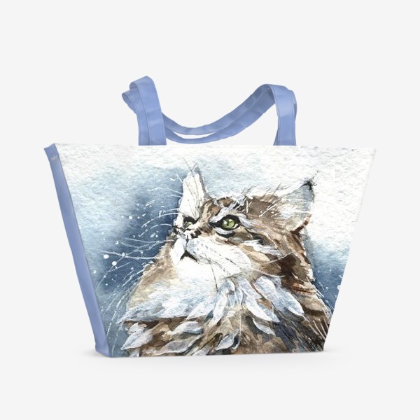 Пляжная сумка «Снежный кот»