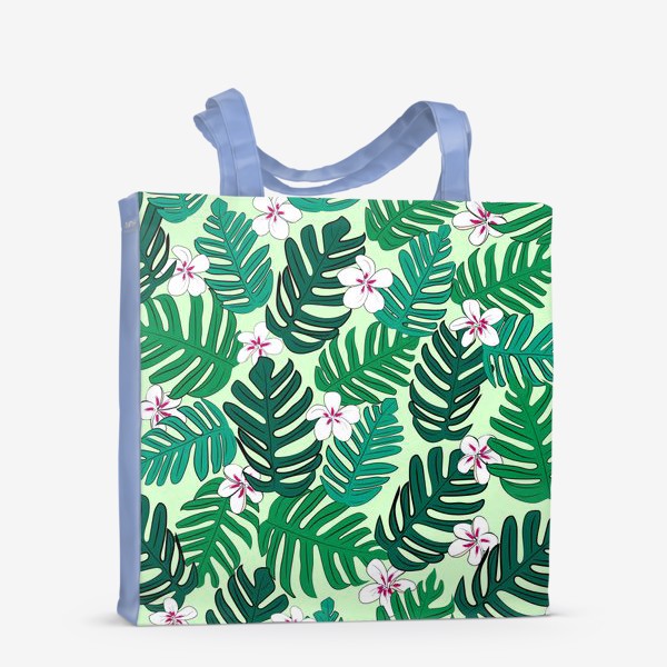 Сумка-шоппер «тропические листья и цветы»