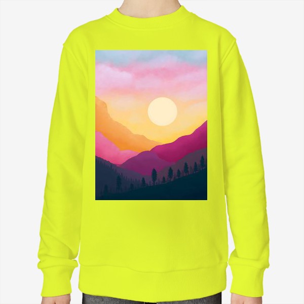 Свитшот «Горный пейзаж. Цветные горы»