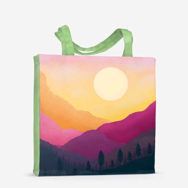 Сумка-шоппер &laquo;Горный пейзаж. Цветные горы&raquo;