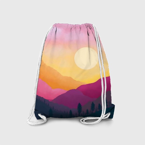 Рюкзак «Горный пейзаж. Цветные горы»