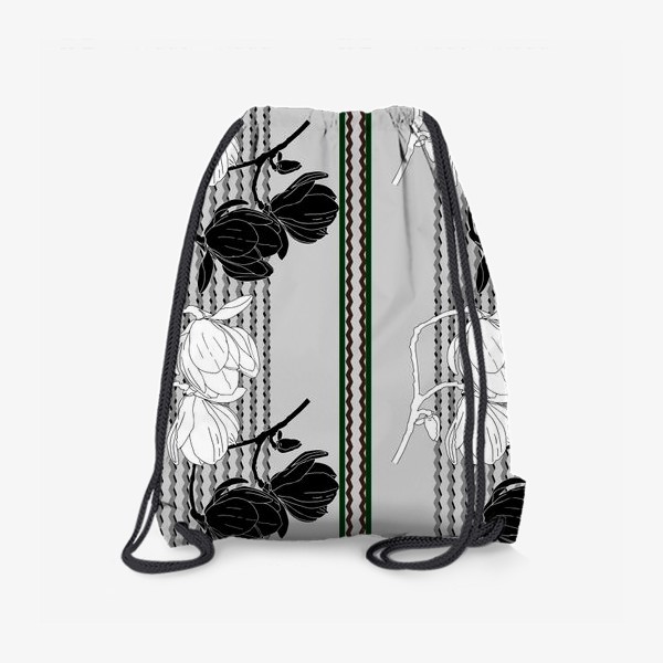 Рюкзак «Черно-белые магнолии»