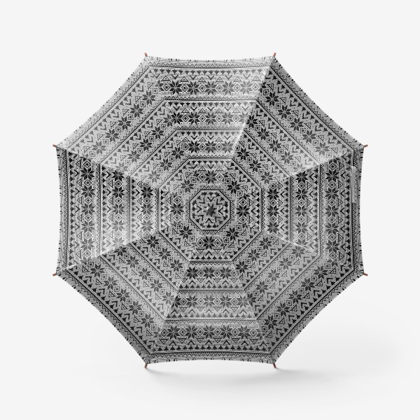 Зонт «Черно-белый скандинавский орнамент ( бесшовный)»