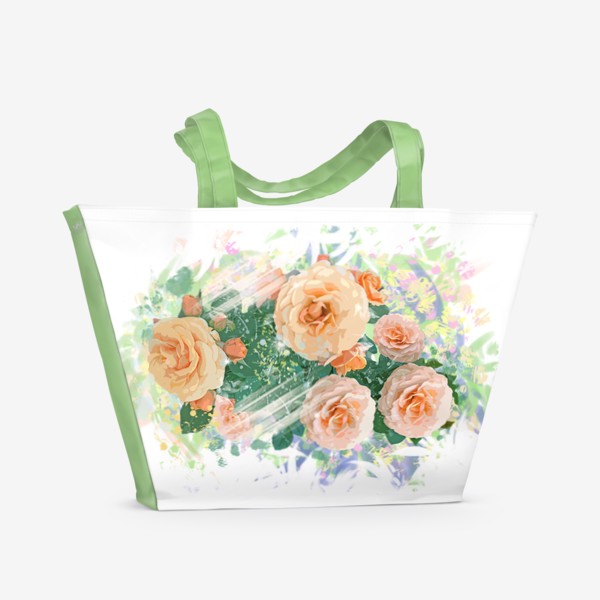 Пляжная сумка «Розы оранжевые»