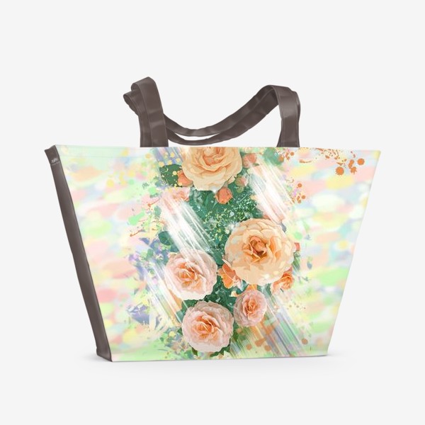 Пляжная сумка «Оранжевые розы»