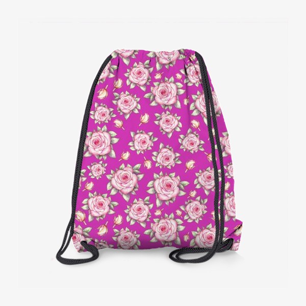 Рюкзак «Розы на розовом фоне »