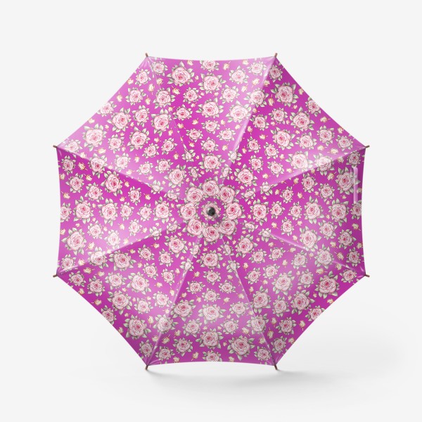 Зонт «Розы на розовом фоне »