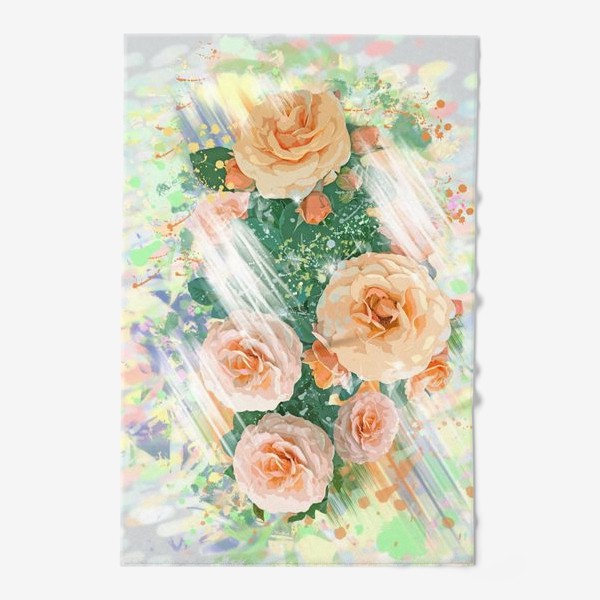 Полотенце «Розы оранжевые 2»
