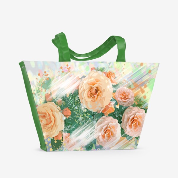 Пляжная сумка «Розы оранжевые 2»