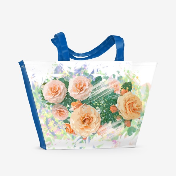 Пляжная сумка «Оранжевые розы 1»
