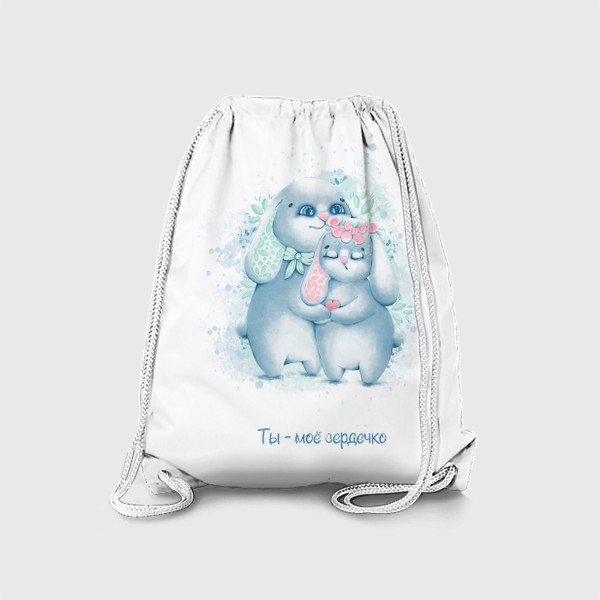 Рюкзак «Влюбленные зайчики. Кролики. Символ года 2023»