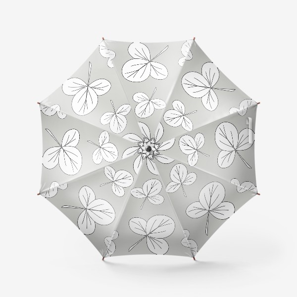 Зонт &laquo;Белые листья&raquo;