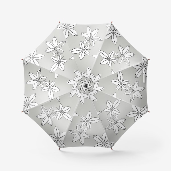 Зонт «Листья на сером»