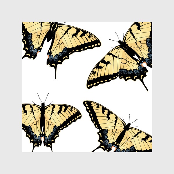 Шторы «Тигровый парусник бабочки порхают»