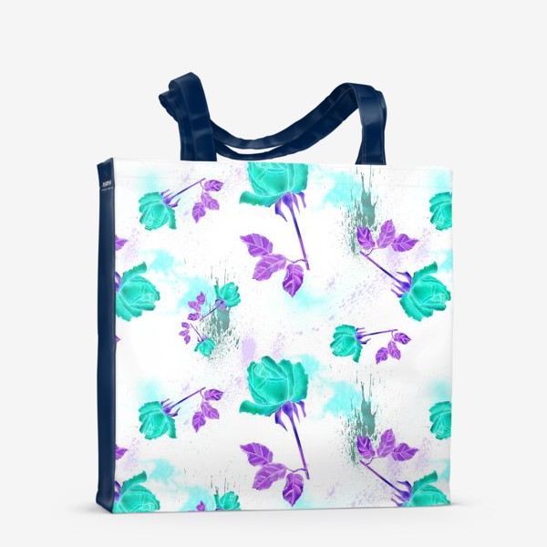 Сумка-шоппер «Бирюзовые цветы»