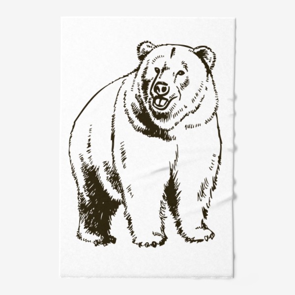 Полотенце «рисунок иллюстрация медведь»