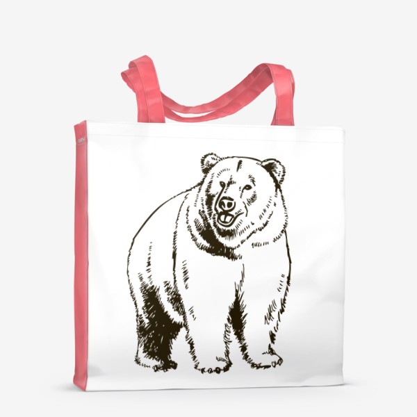 Сумка-шоппер «рисунок иллюстрация медведь»