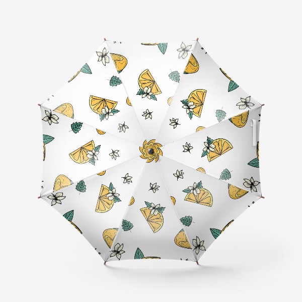 Зонт «Лимоны и цветы. Летний принт»