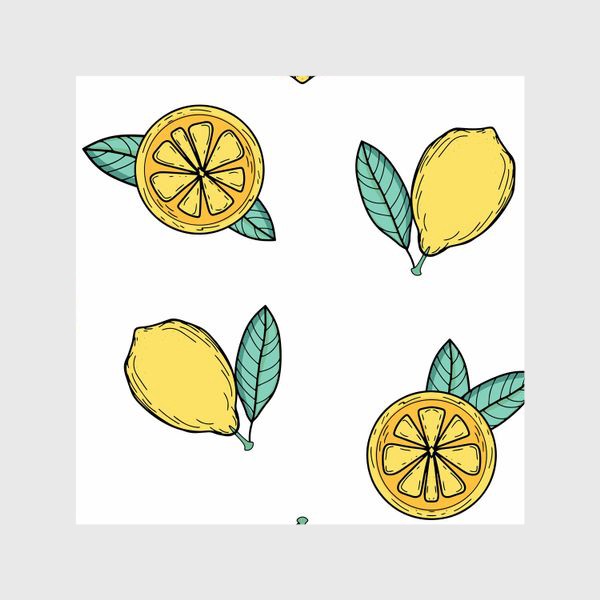 Шторы «Лимоны и листья»