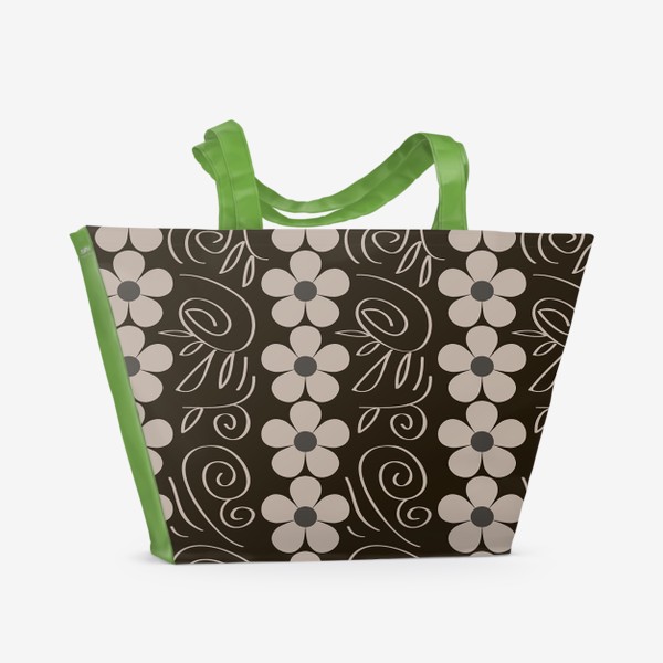 Пляжная сумка «паттерн орнамент и цветы »