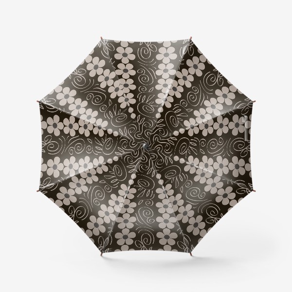 Зонт «паттерн орнамент и цветы »