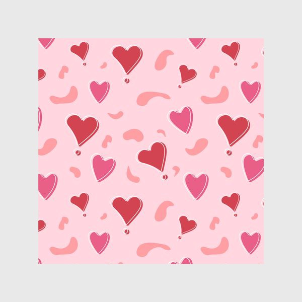 Скатерть «Розовый паттерн с сердечками»
