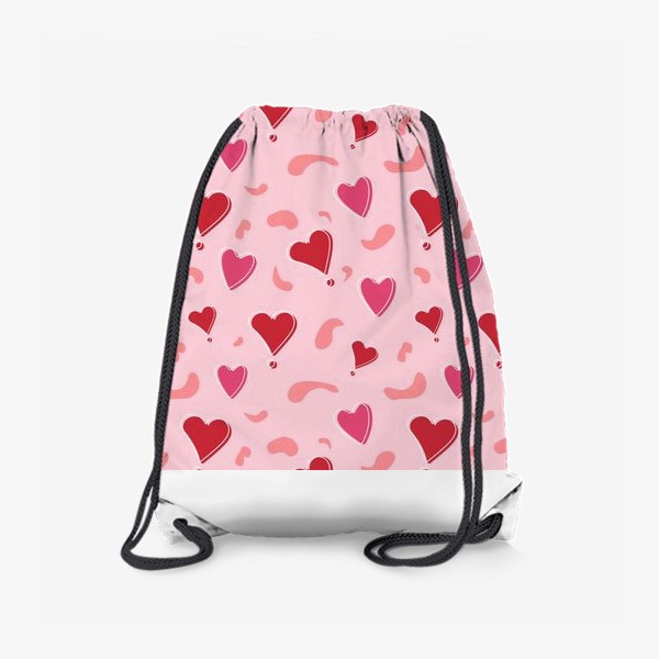 Рюкзак «Розовый паттерн с сердечками»