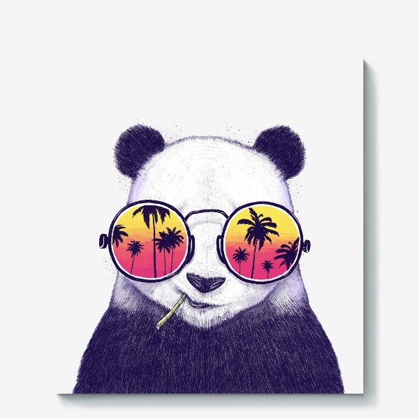 Холст «Тропическая панда»