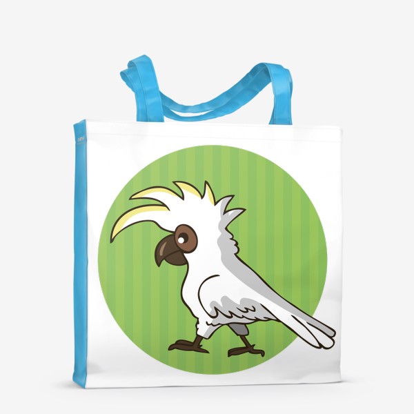 Сумка-шоппер «иллюстрация попугай какаду белый»