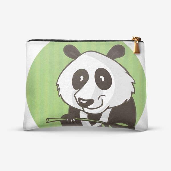 Косметичка «иллюстрация панда медведь и ветка бамбука»