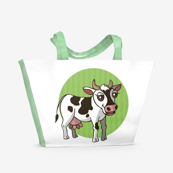 Пляжная сумка &laquo;иллюстрация корова&raquo;